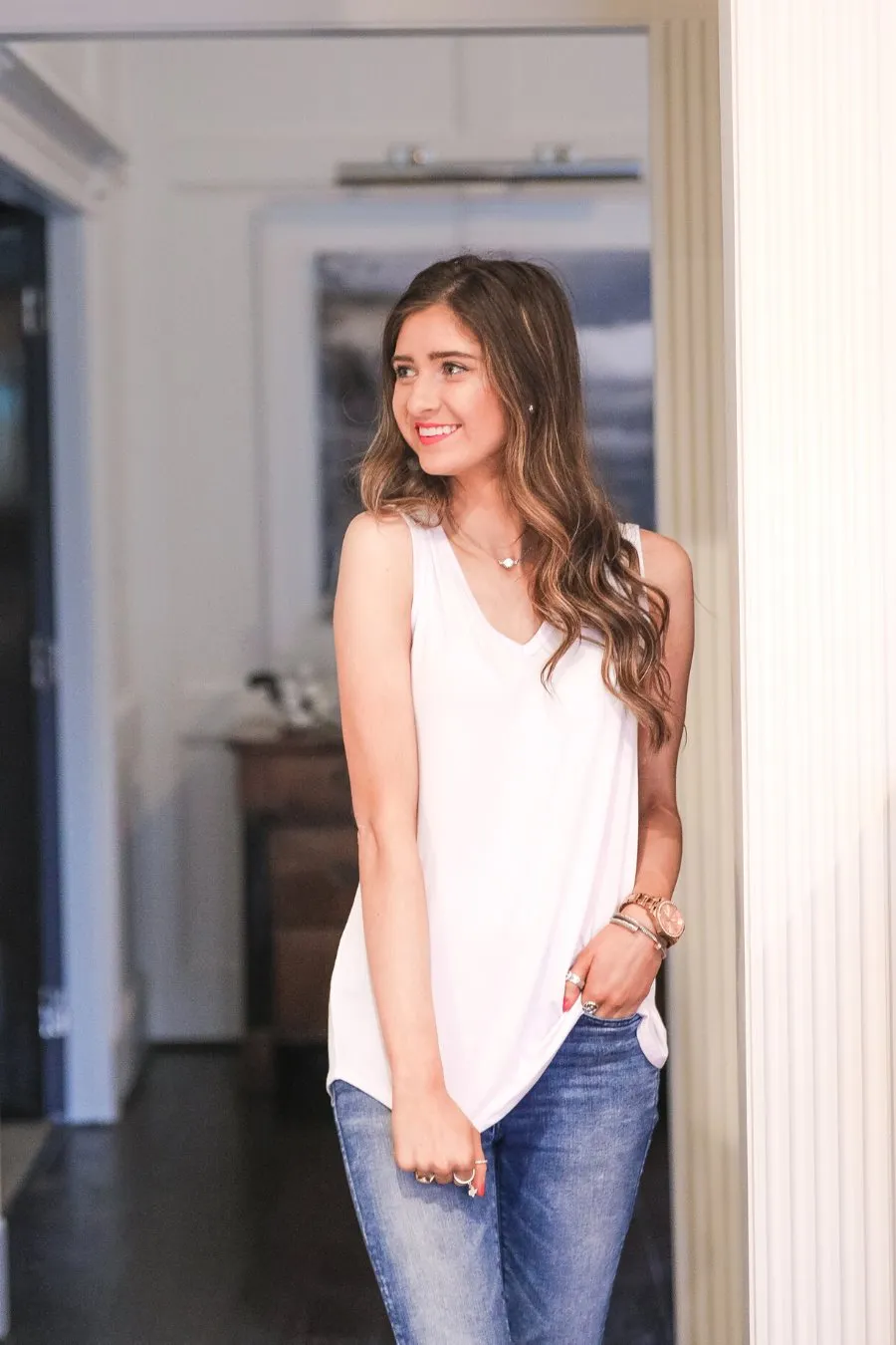 Adrienne Basic V-Neck Tank