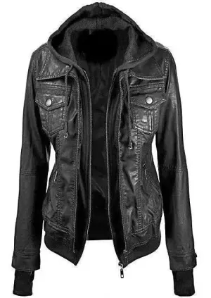 Annalize Women's Premium Leather Rebel Motorcycle Jacket