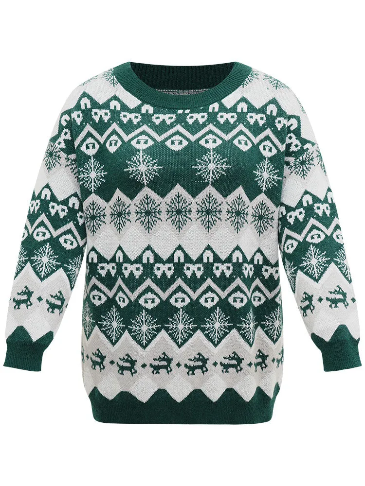 Anti-Pilling Christmas Crew Neck Pullover