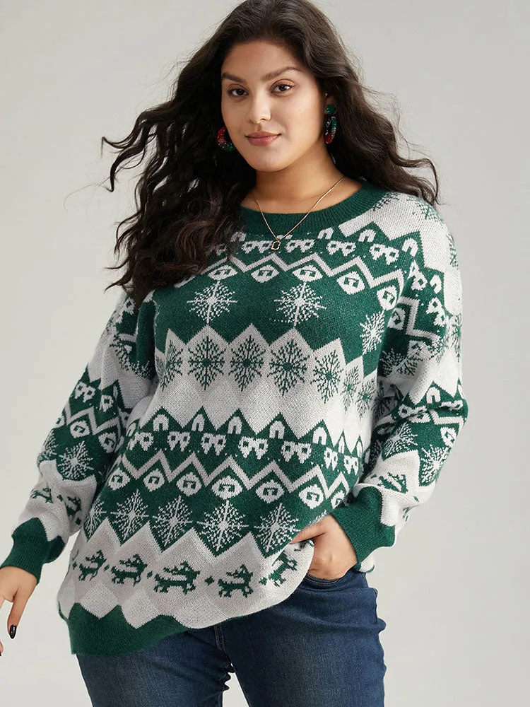 Anti-Pilling Christmas Crew Neck Pullover