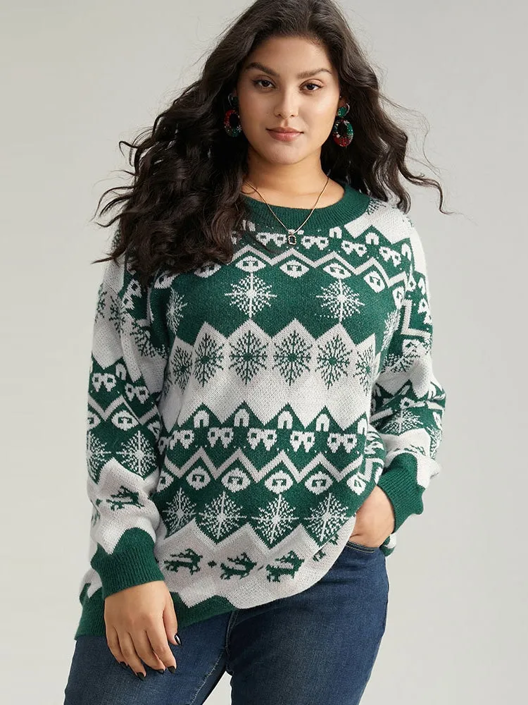 Anti-Pilling Christmas Crew Neck Pullover