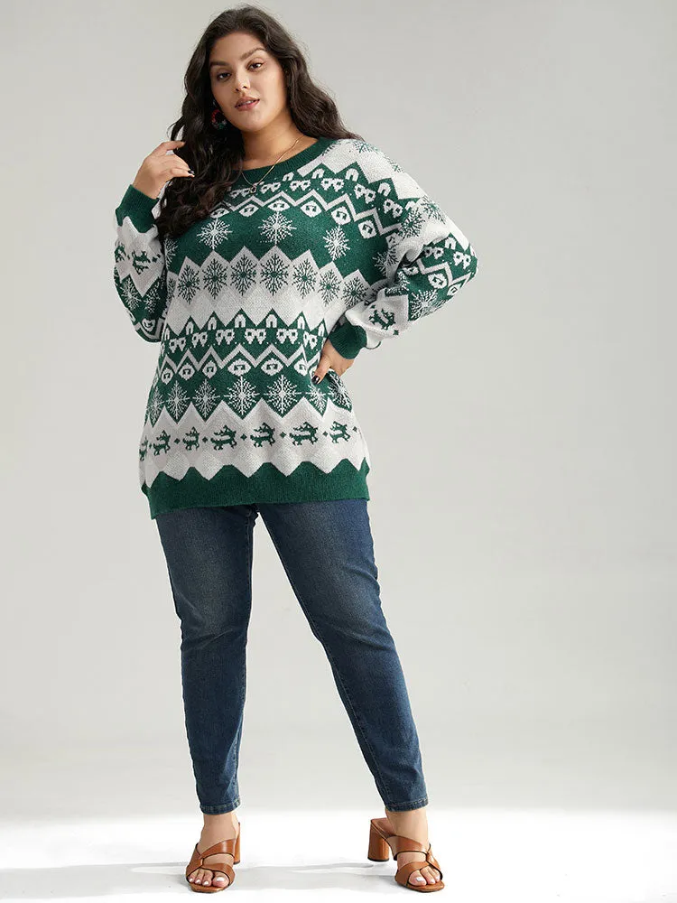 Anti-Pilling Christmas Crew Neck Pullover