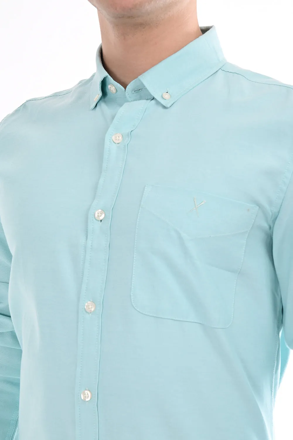 Aqua New Age Oxford Semi Formal Shirt