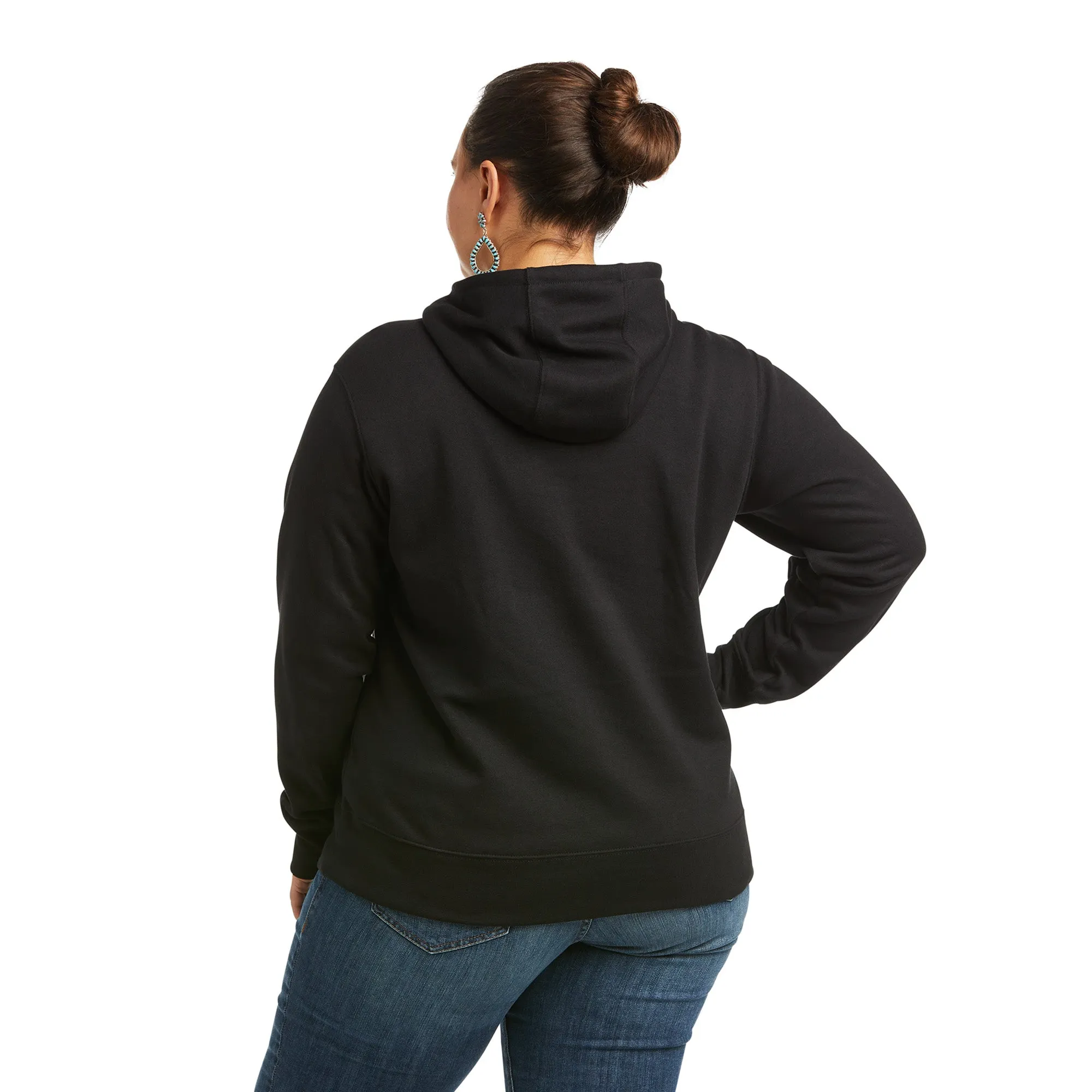 Ariat® Women's REAL™ Black Chest Logo Hoodie 10037576