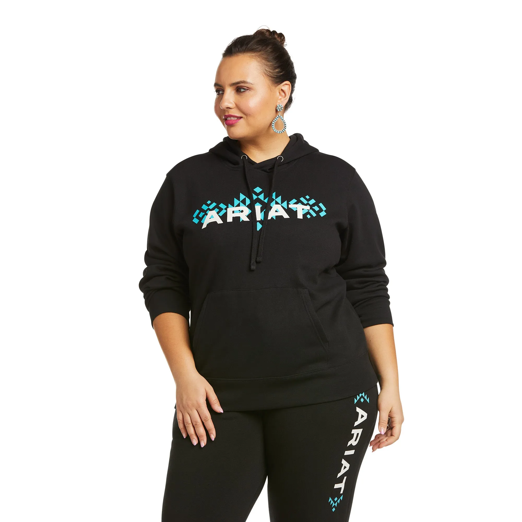 Ariat® Women's REAL™ Black Chest Logo Hoodie 10037576