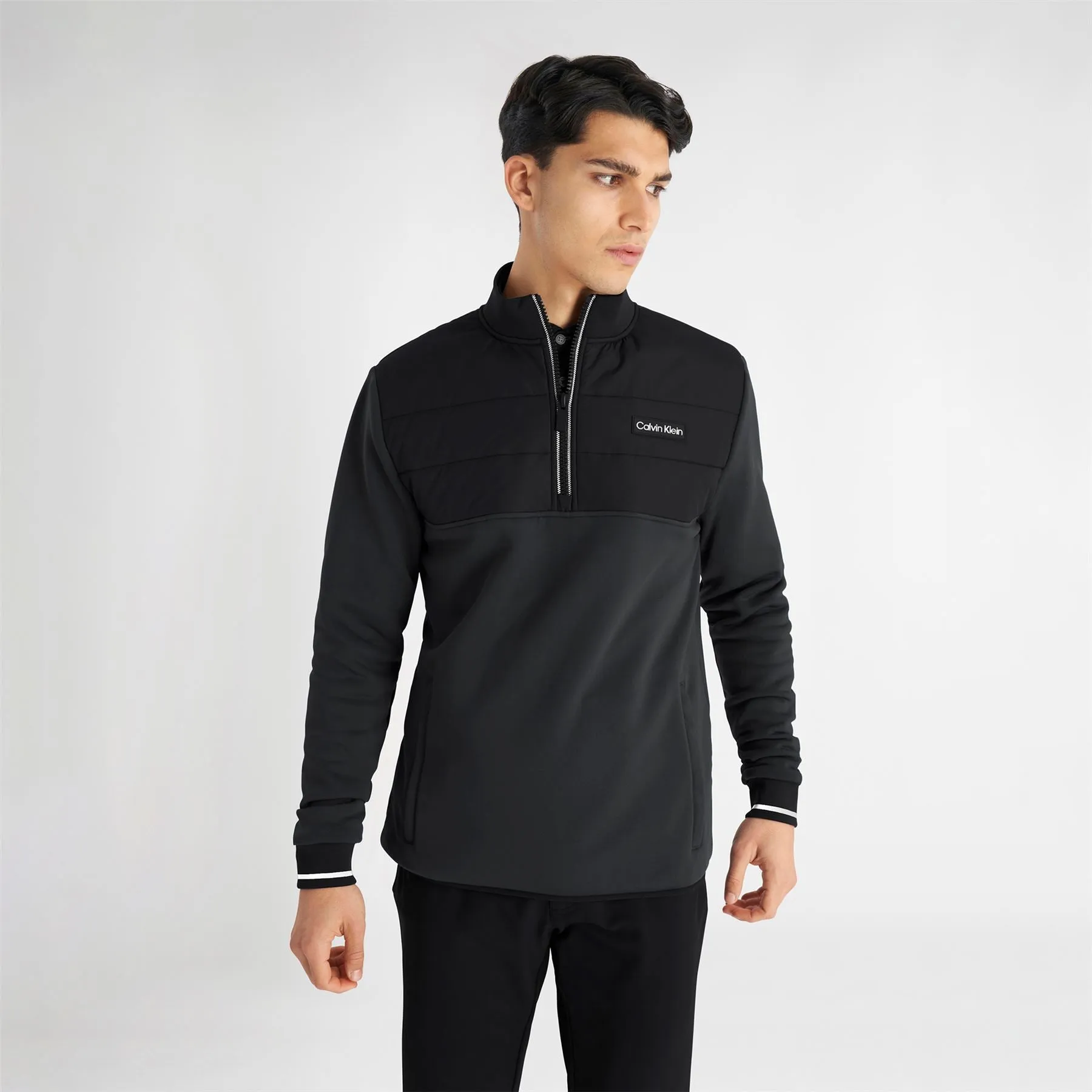 Baylor Creek Hybrid Half Zip Jacket Black - AW24