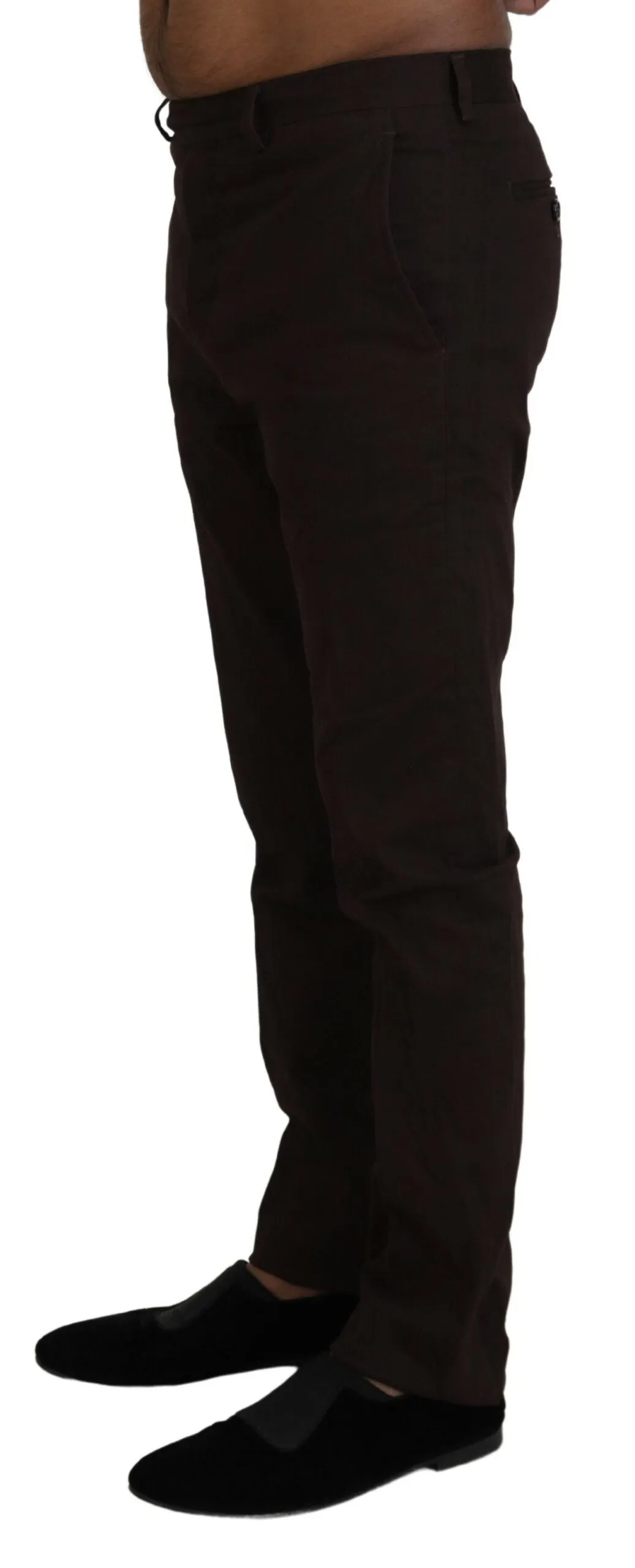 BENCIVENGA Elegant Brown Cotton Blend Trousers