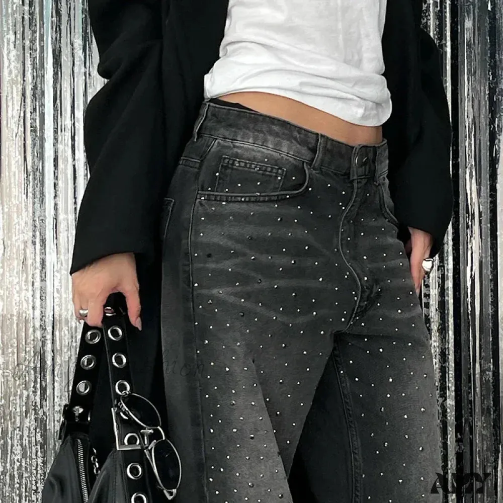 Bling Vintage Distressed Grunge Baggy Stylish Comfortable Unique Trendy Chic Jean