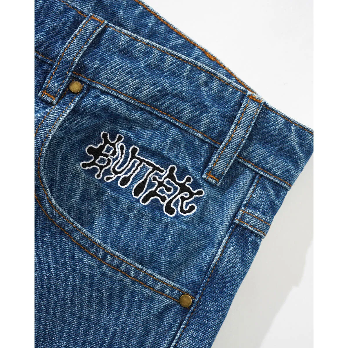 Butter Goods - Ink Denim Jeans Worn Blue