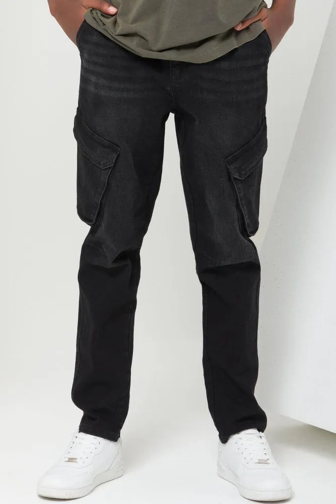 Cargo Skinny Jean Black