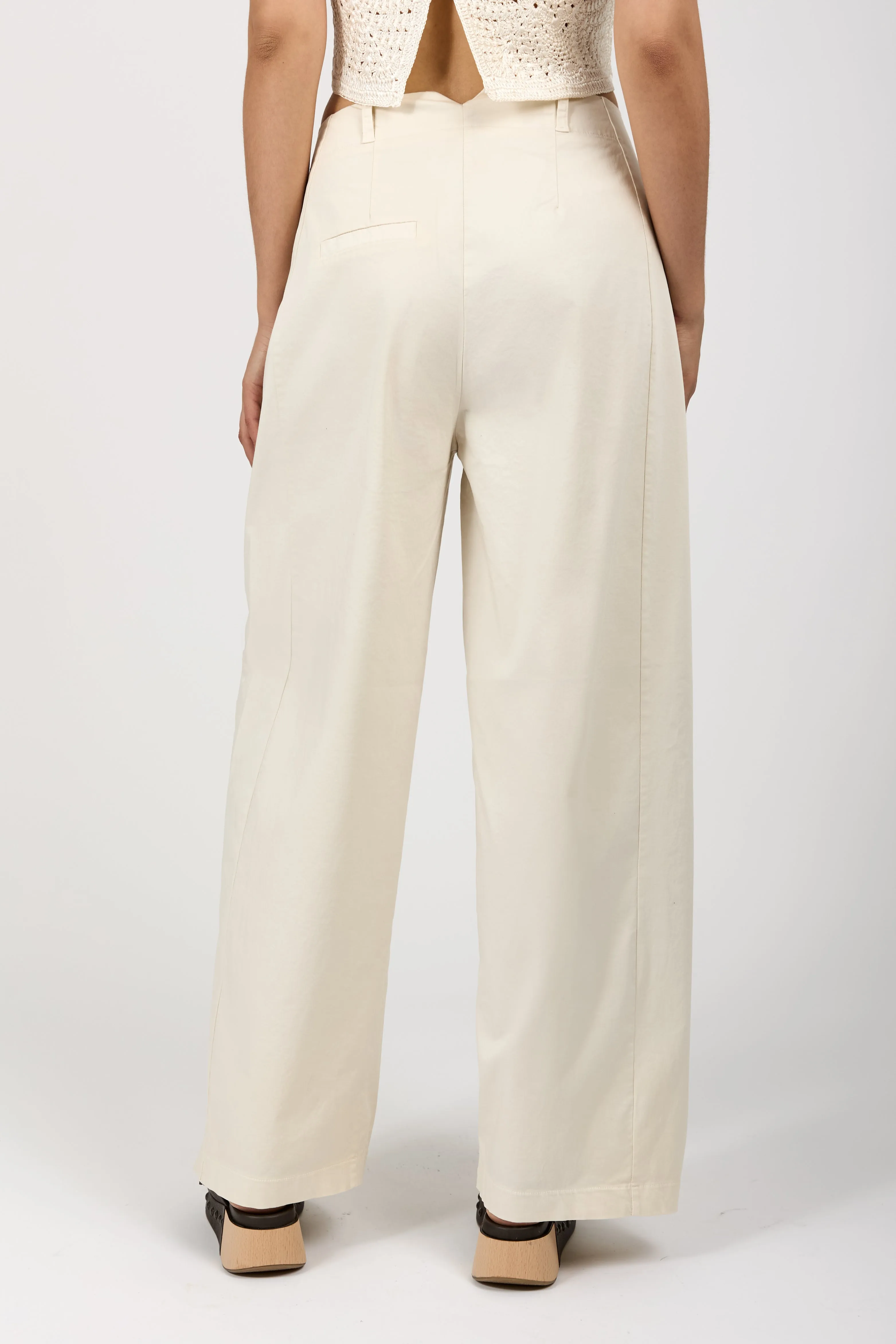 Comfort Fit Trouser Pant in Ivory