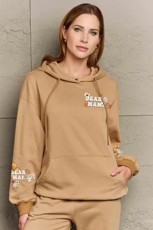 DEAR MAMA Flower Graphic Hoodie