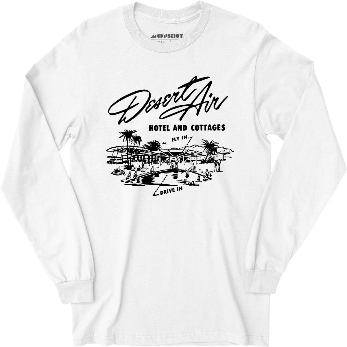 Desert Air Hotel & Cottages v2 - Vintage Palm Springs, CA - Long Sleeve T-Shirt