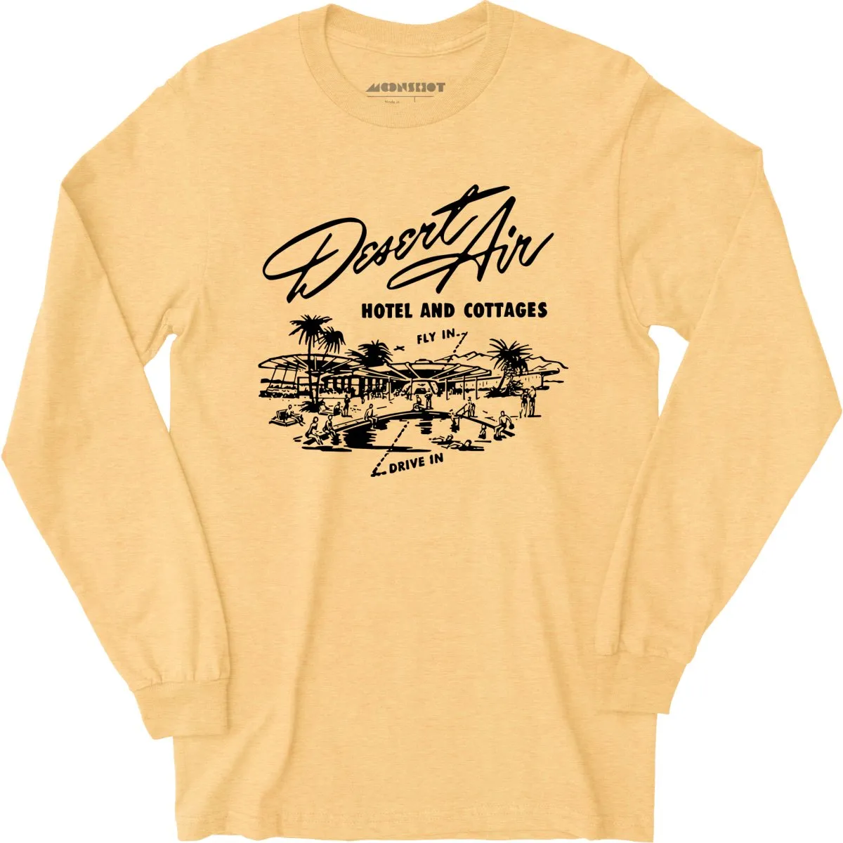 Desert Air Hotel & Cottages v2 - Vintage Palm Springs, CA - Long Sleeve T-Shirt