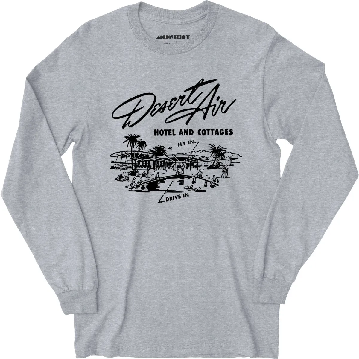 Desert Air Hotel & Cottages v2 - Vintage Palm Springs, CA - Long Sleeve T-Shirt