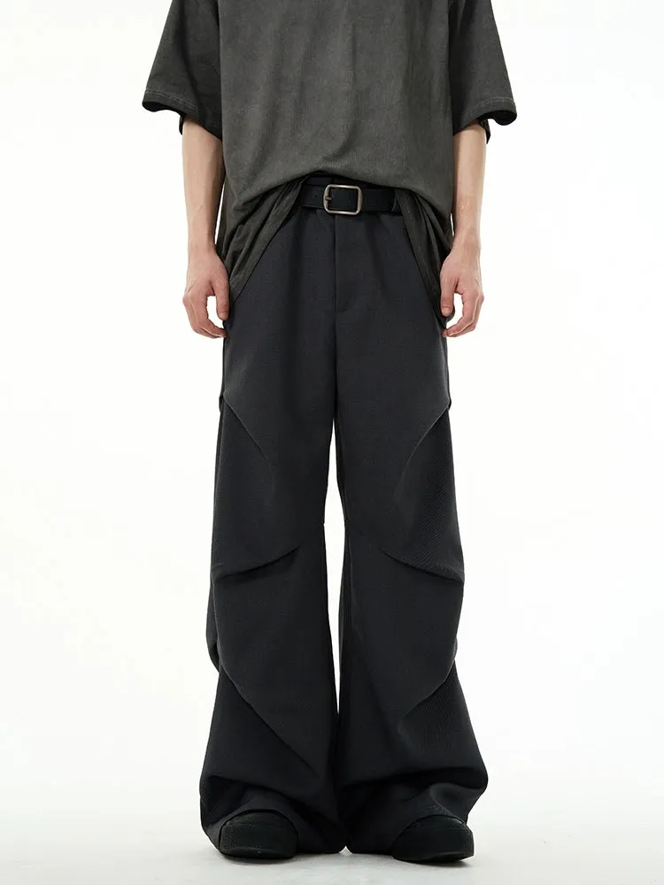 Elegant Pleated Wide-Leg Trousers