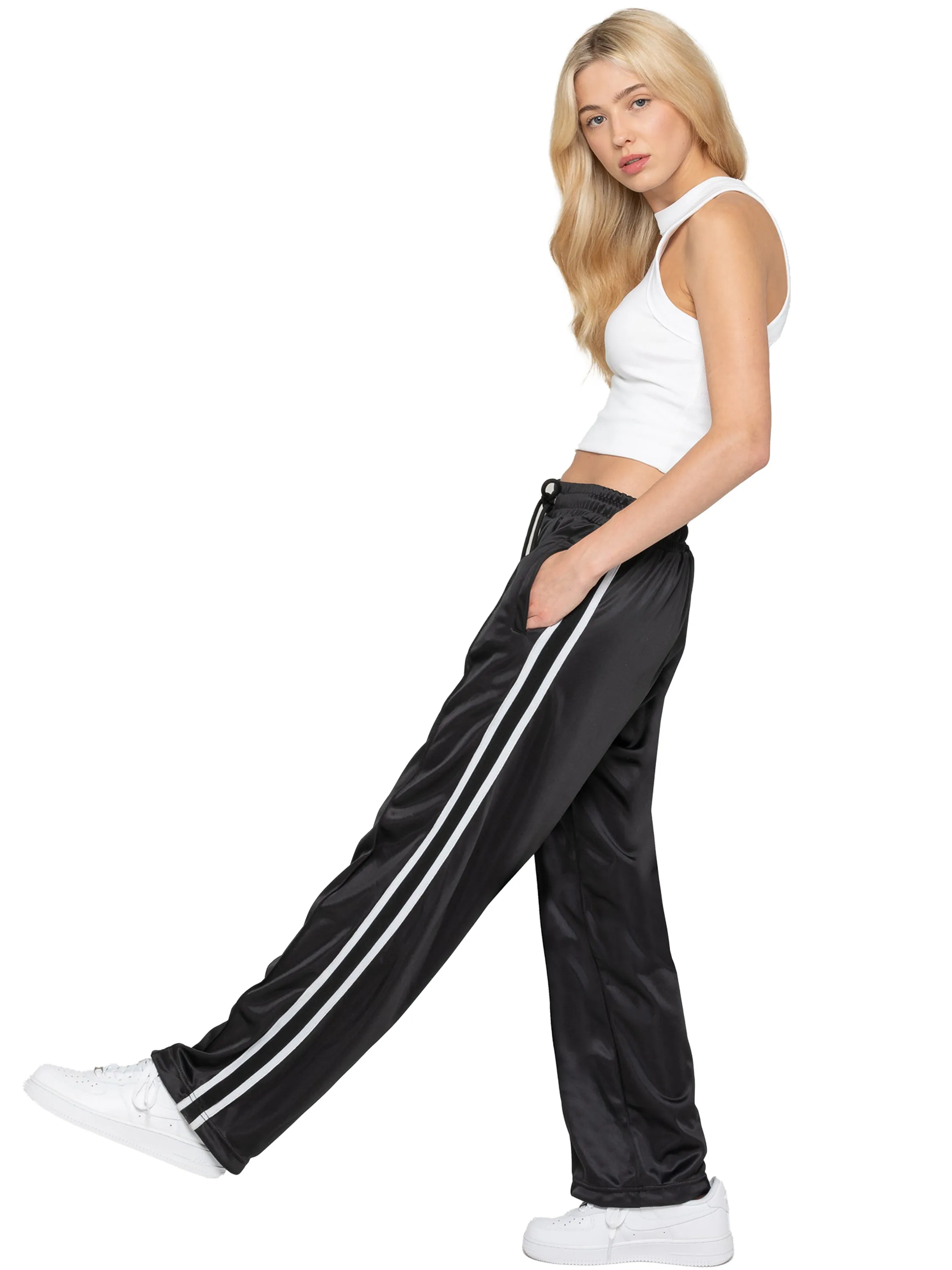 Enzo | Womens Striped Trousers