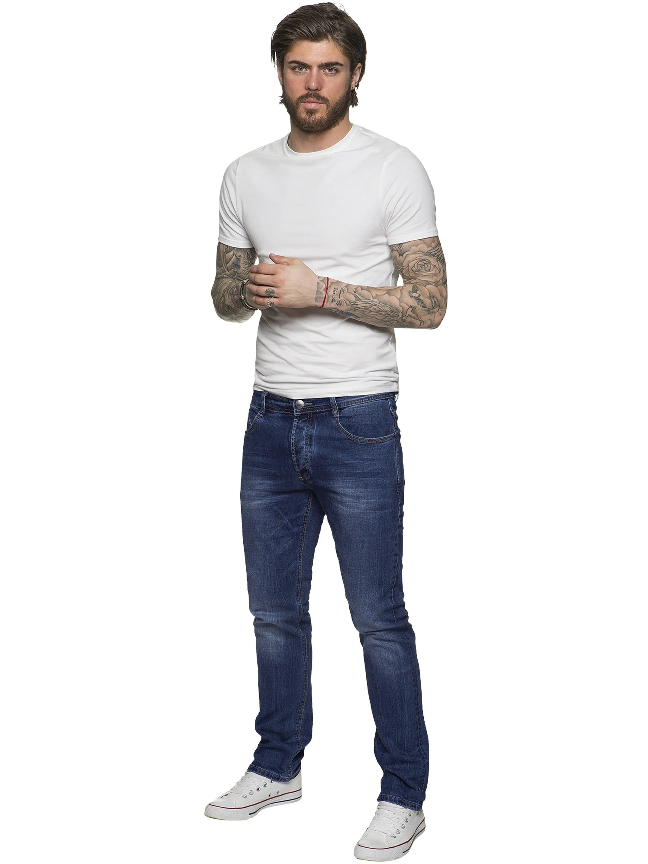 ETO | Mens Designer Tapered Fit Stretch Denim Jeans