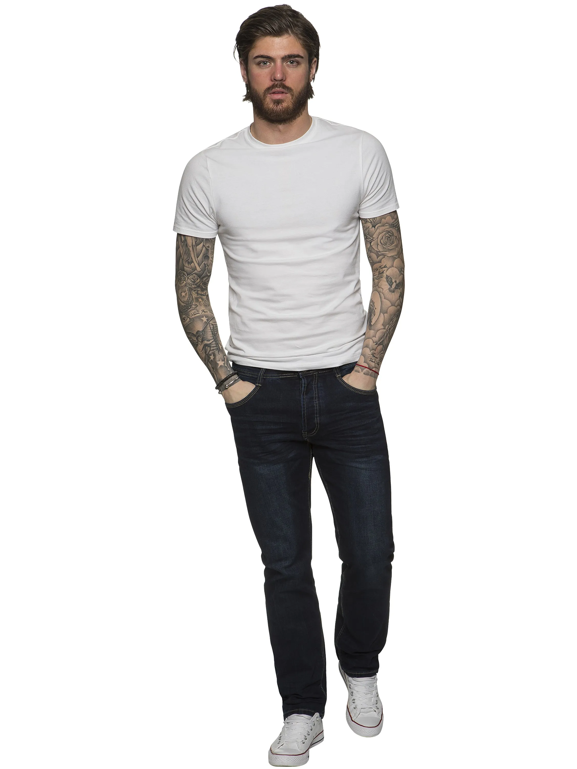 ETO | Mens Designer Tapered Fit Stretch Denim Jeans