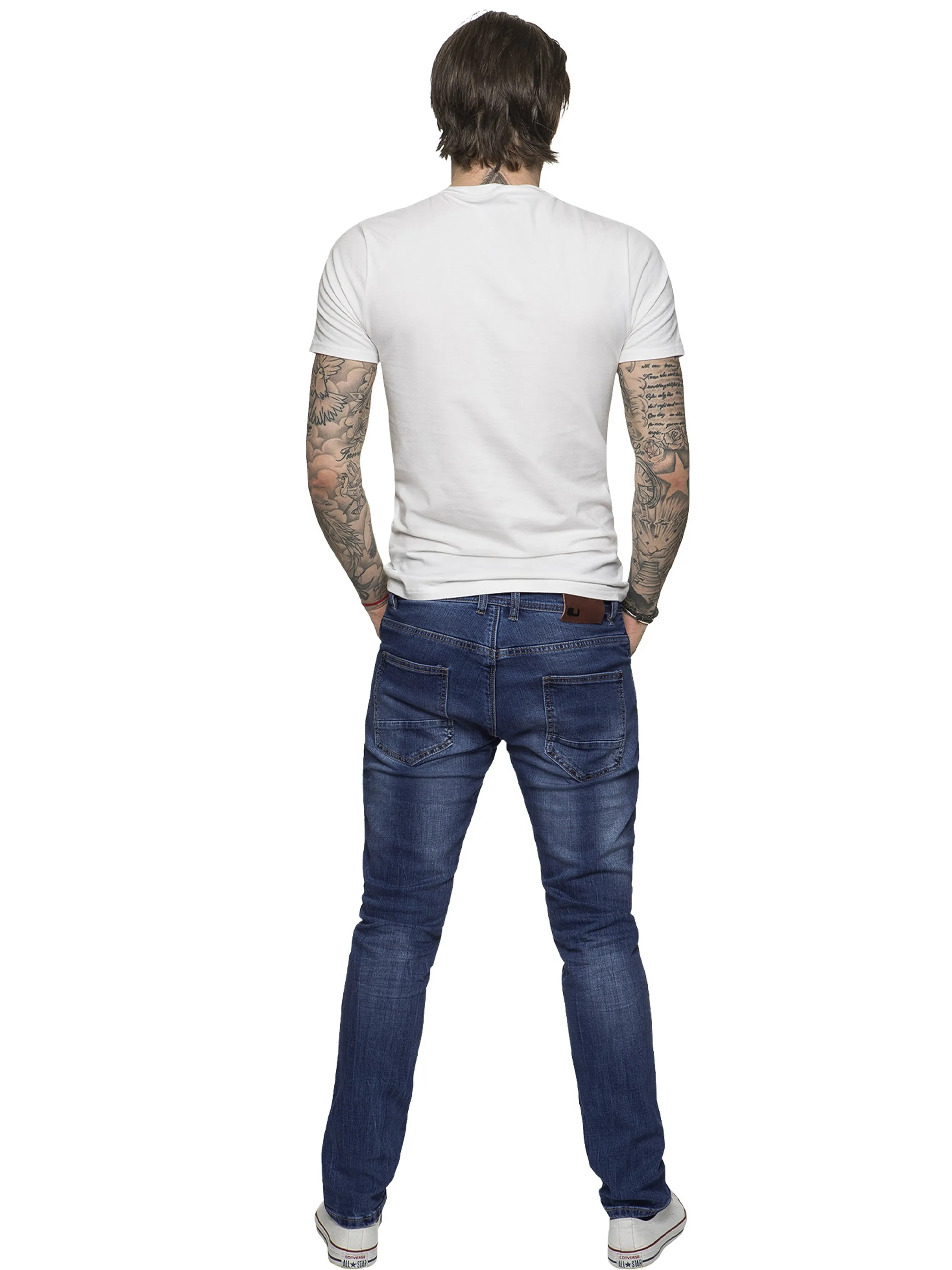 ETO | Mens Designer Tapered Fit Stretch Denim Jeans