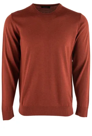 Garnet Men's Merino Wool Sweater - Burned Orange