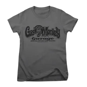 Gas Monkey Garage Logo Female T-Shirt Dark Grey