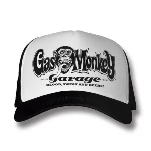 Gas Monkey Garage Logo Trucker Cap White / Black