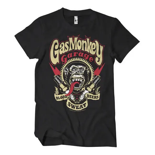 Gas Monkey Garage Spark Plugs T-Shirt Black