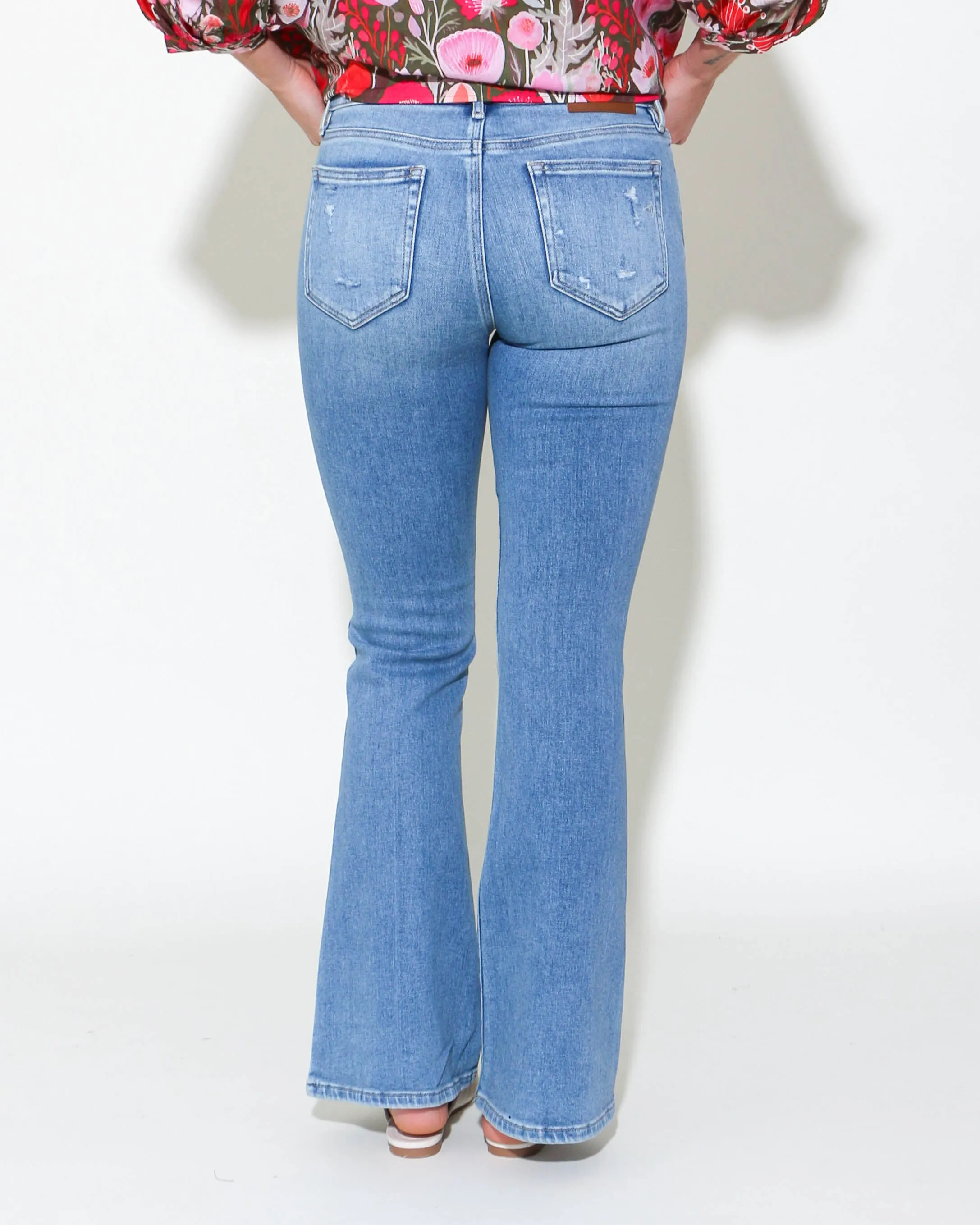 Happi Flare Mid Rise Jeans Medium Light