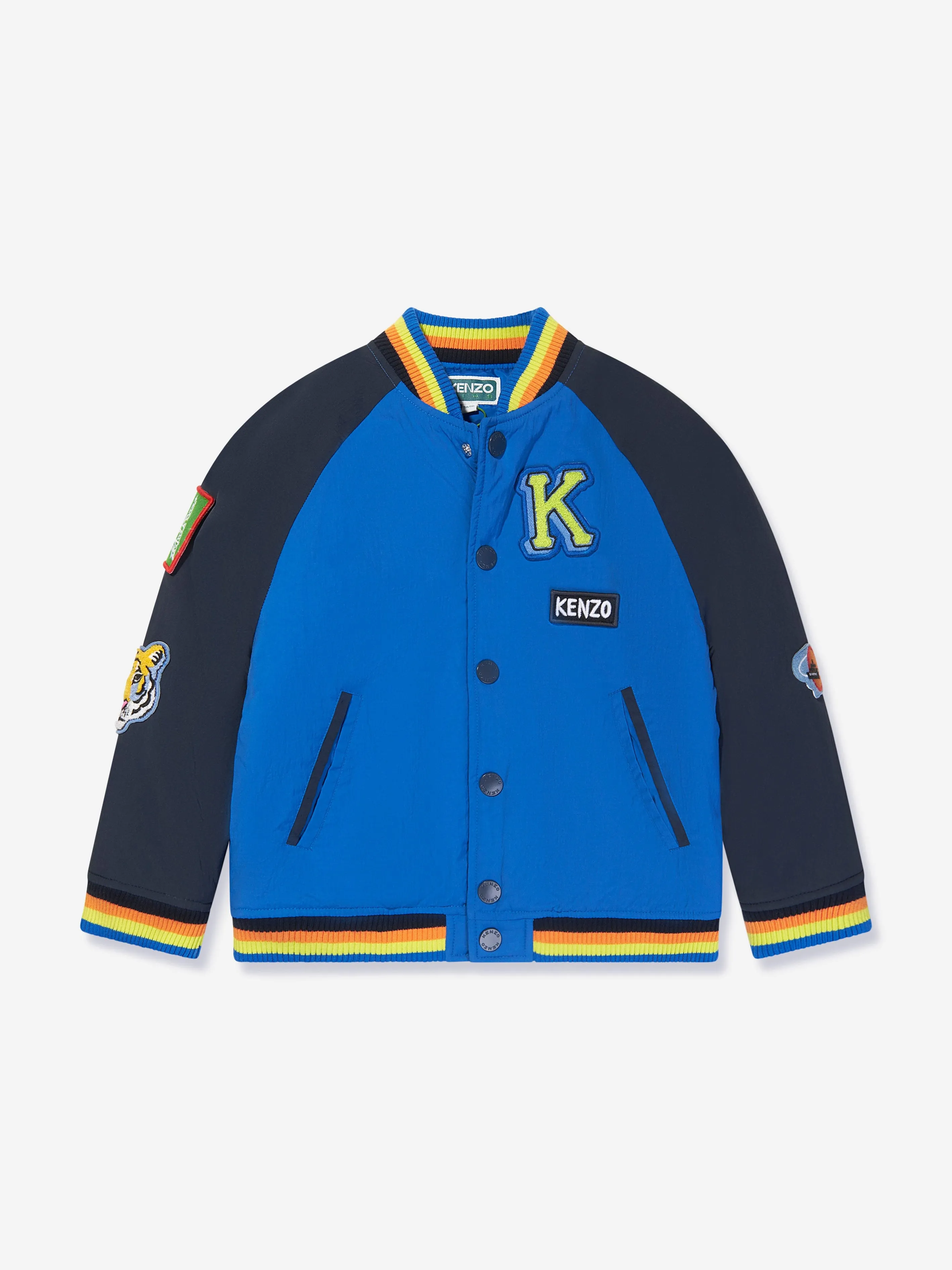 KENZO Boys Varsity Jacket in Navy