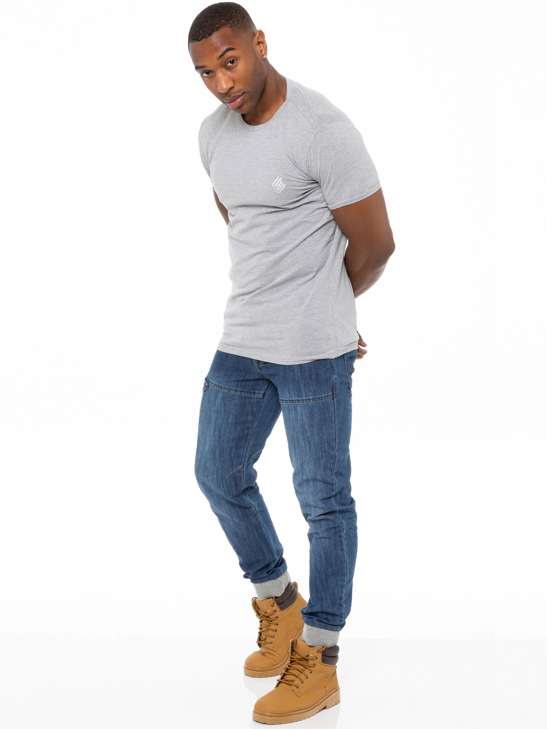 Kruze | Mens Denim Cuffed Jeans