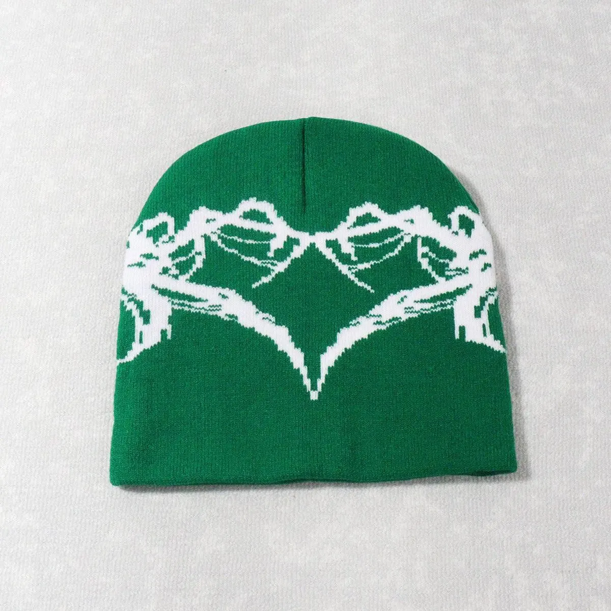 Little Addiction Mirror Heart Knitted Beanie Hat