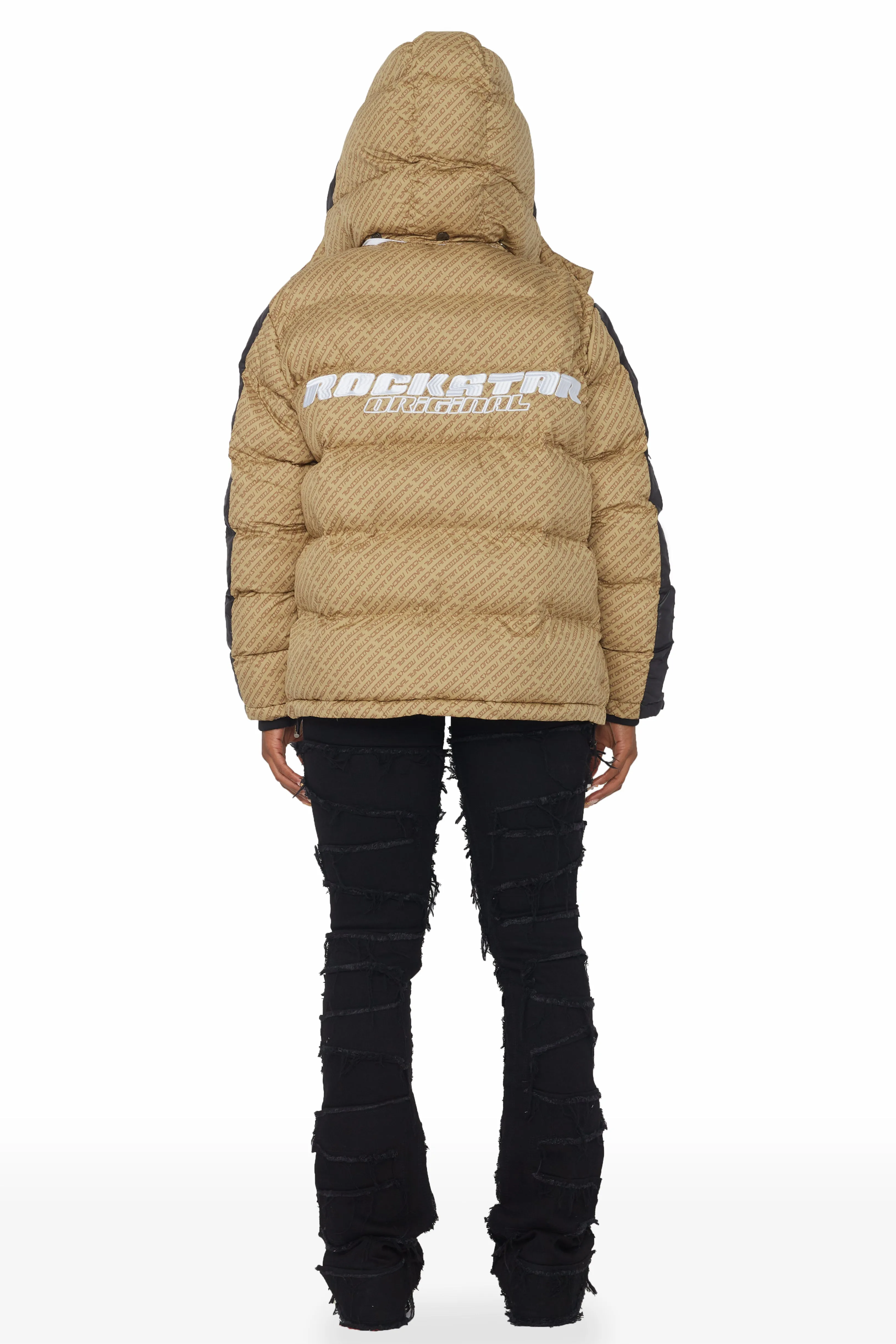 Luna Beige Oversized Puffer Jacket