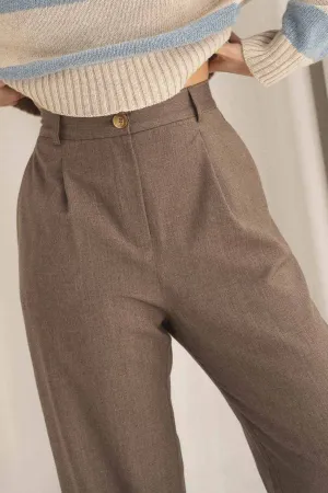 Mara Beige Wool Trousers