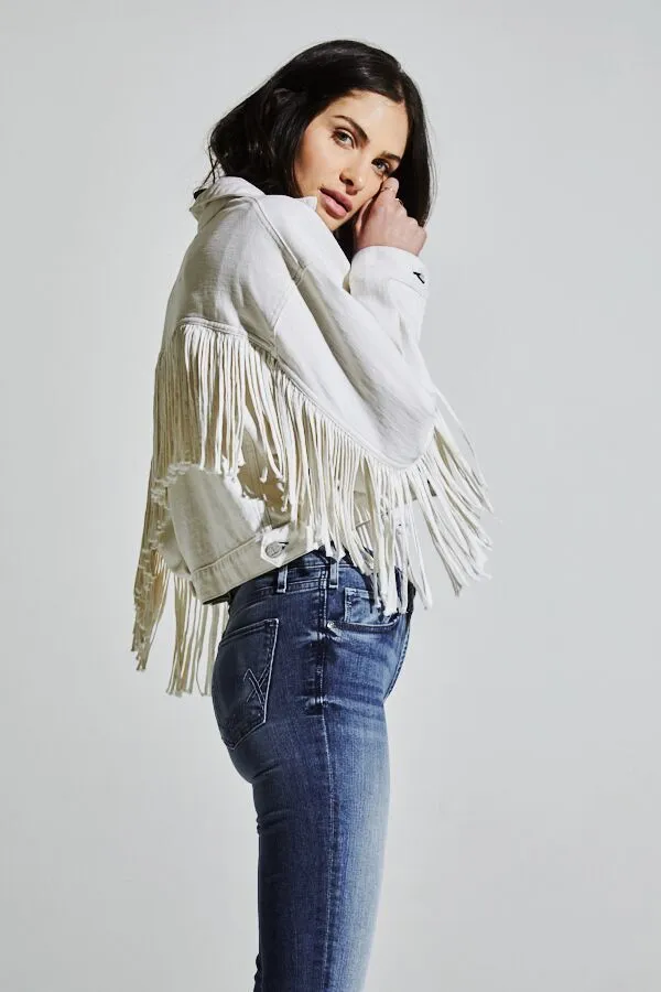 MCGUIRE- Can't Buy Me Love Fringe Jacket Bone