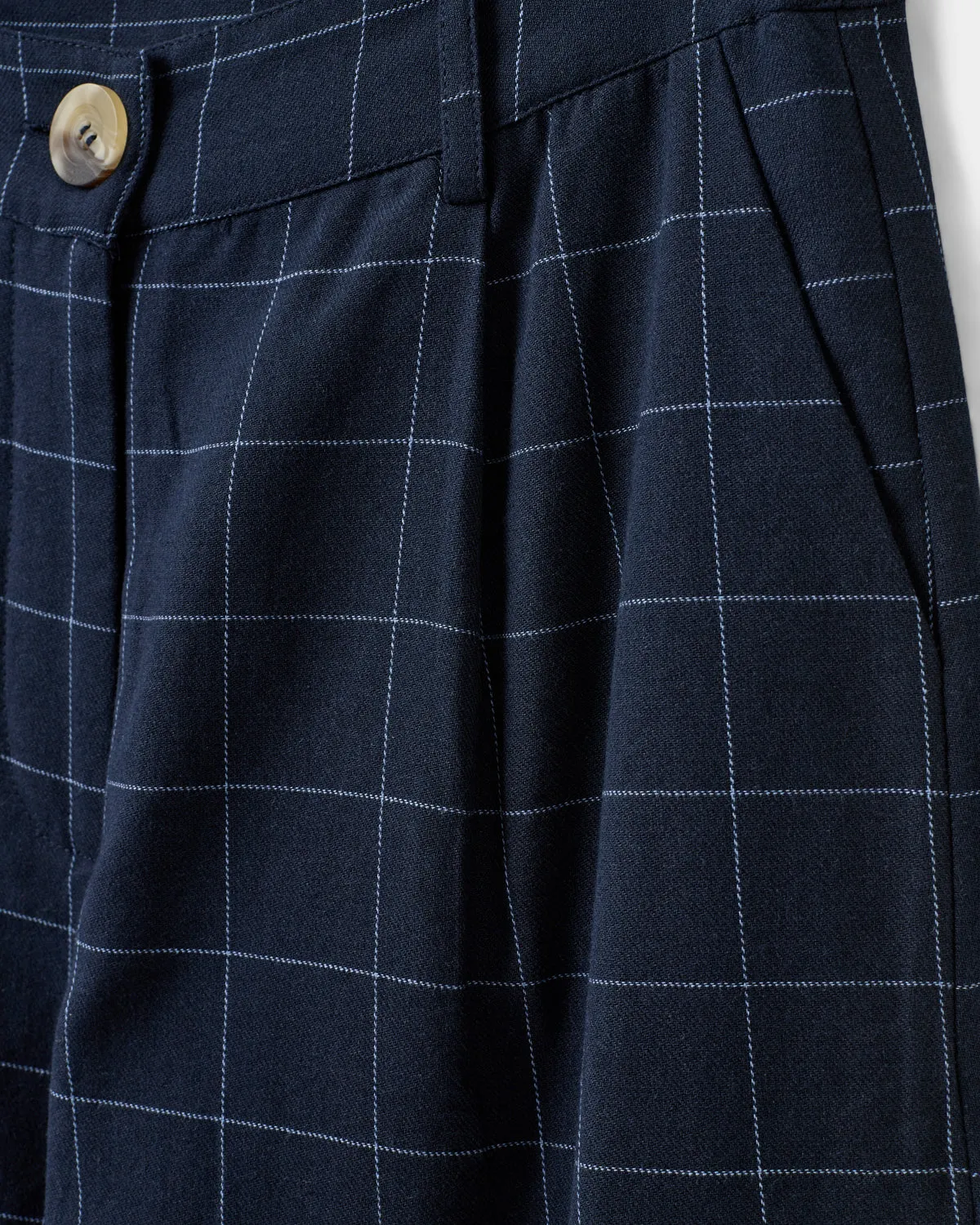 NATHALIASW TROUSERS - Navy check