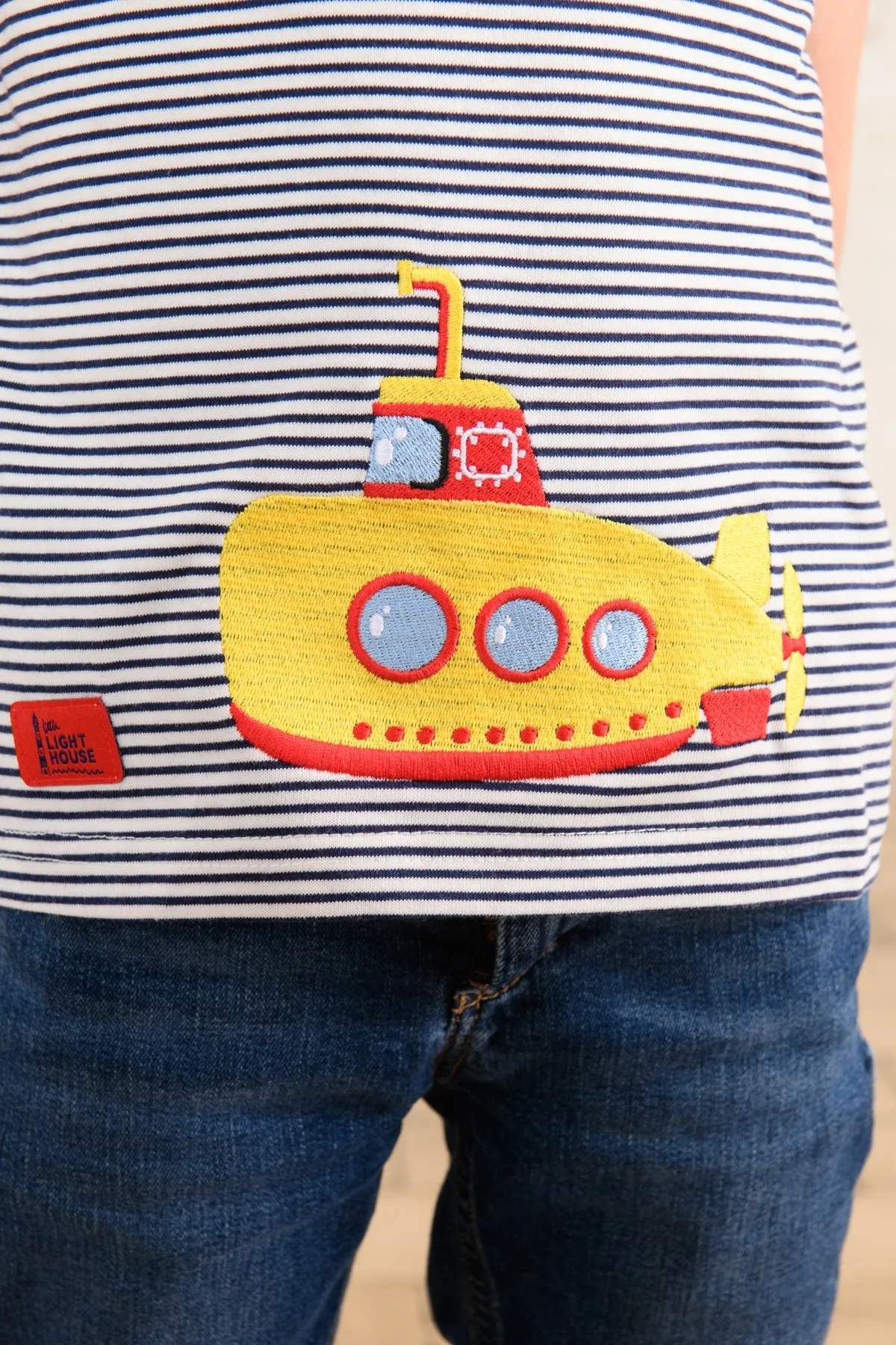 Oliver Short Sleeve Top - Eclipse Stripe Submarine