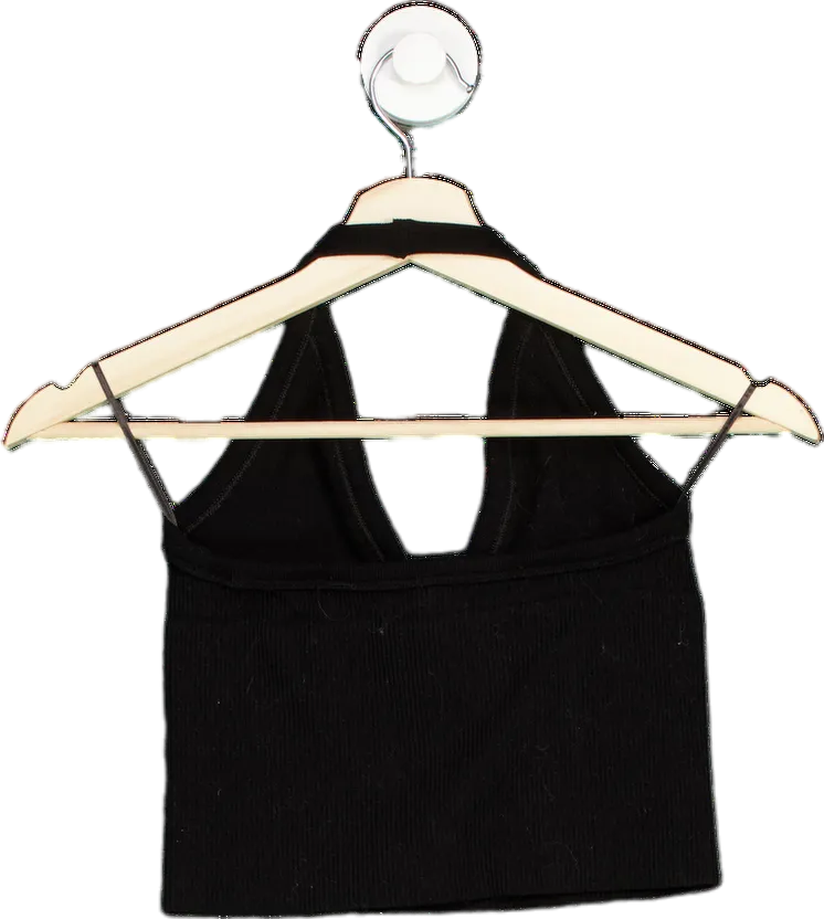 Out From Under Black Ribbed Crop Top SP