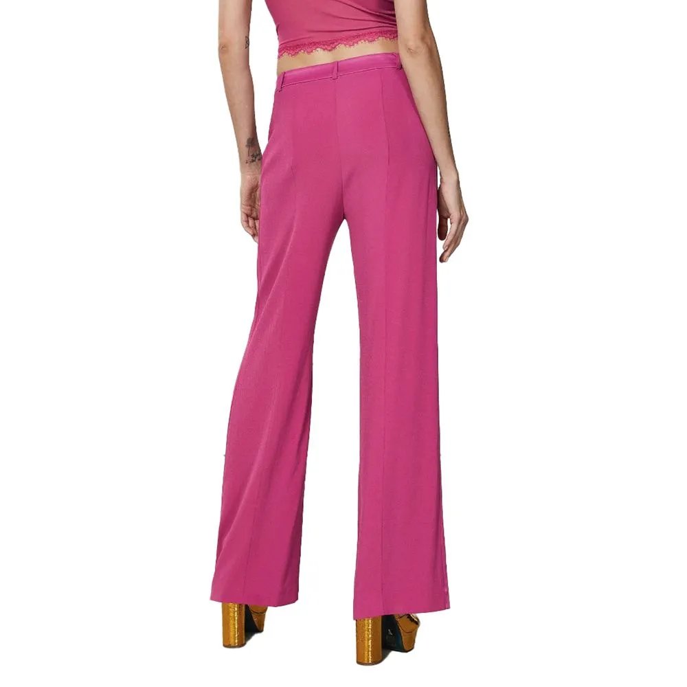 Patrizia Pepe Elegant Fuchsia Palazzo Trousers