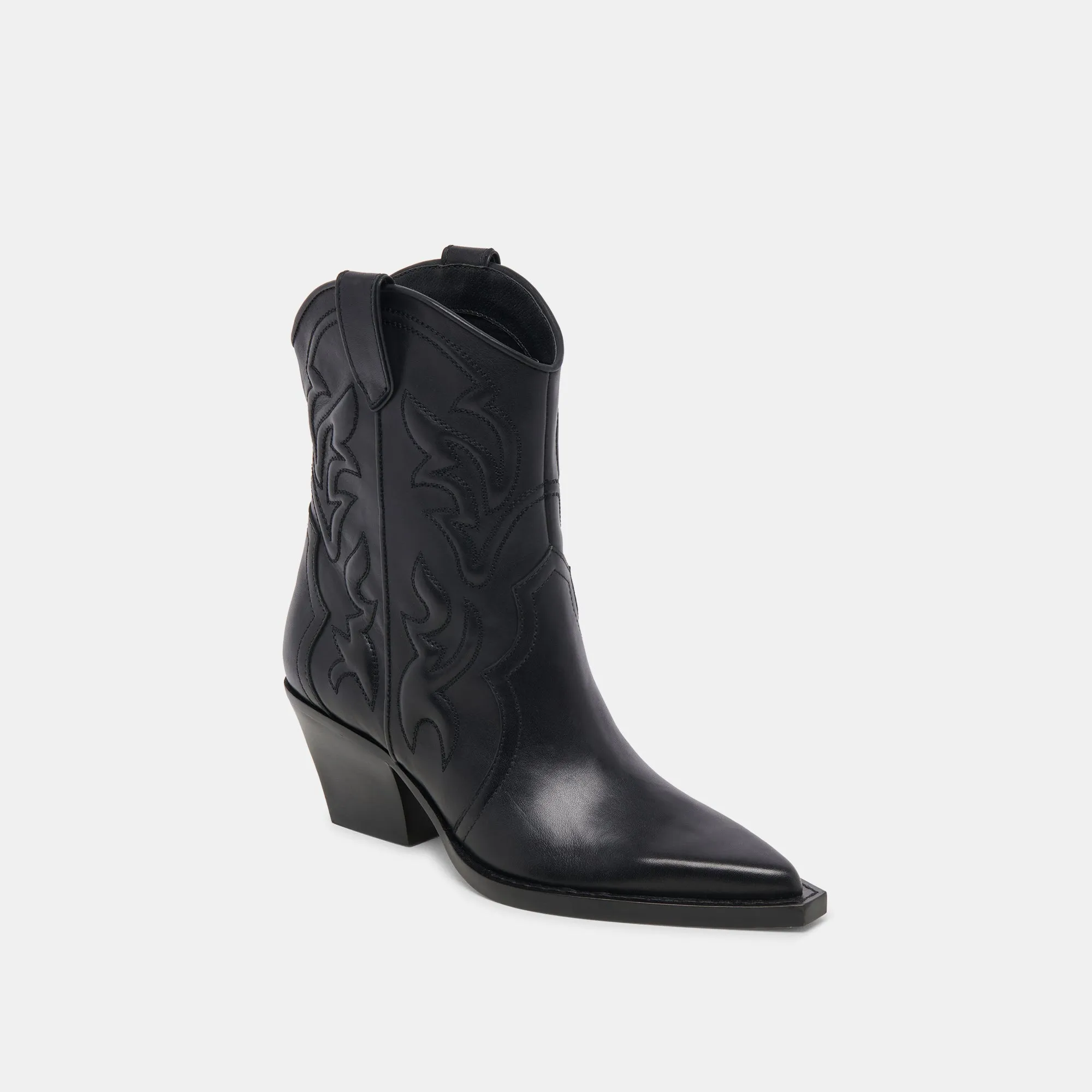 RIMONA BOOTIES BLACK LEATHER