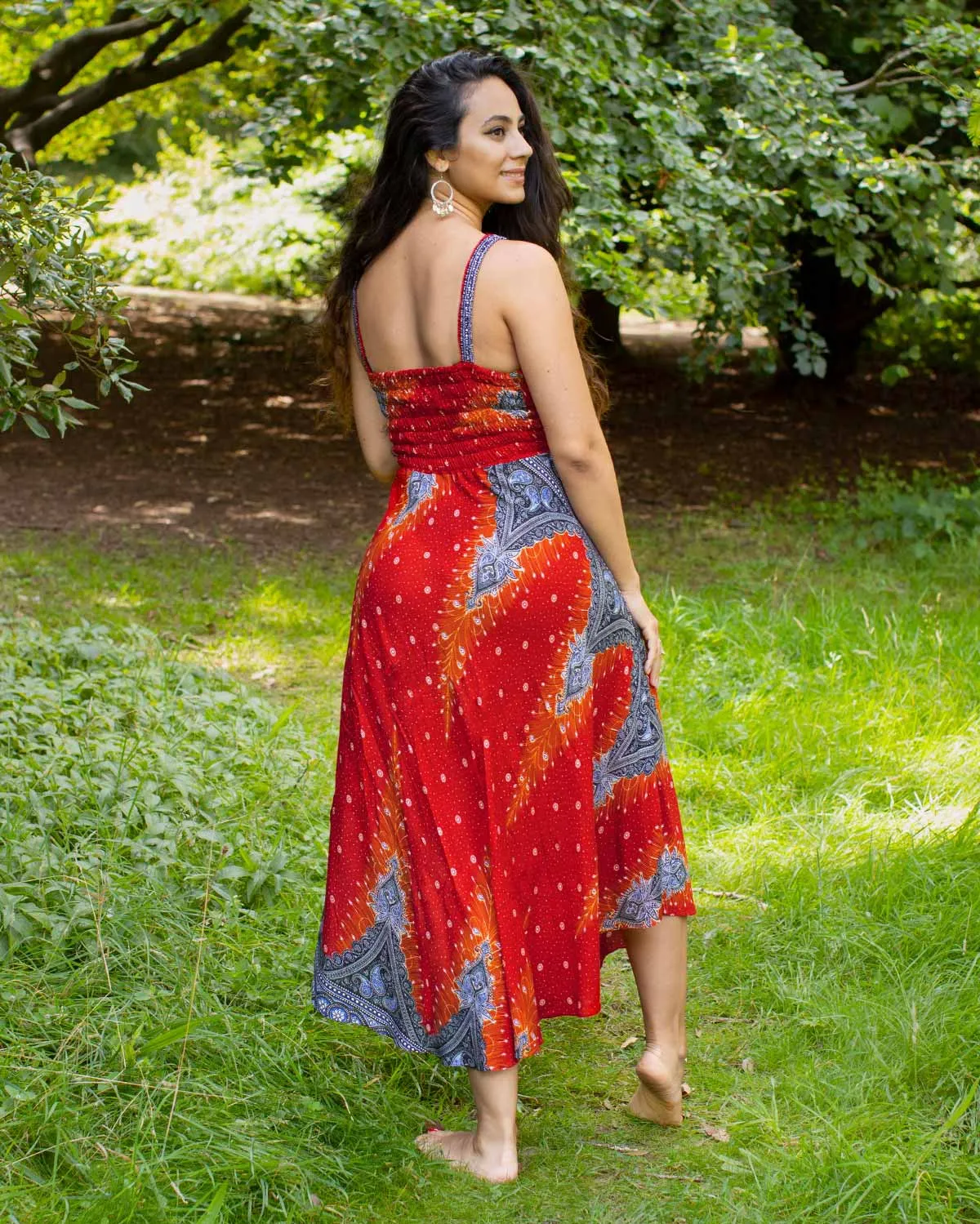 Shanti Bohemian Dress Red