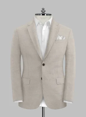 Solbiati Light Brown Herringbone Linen Jacket