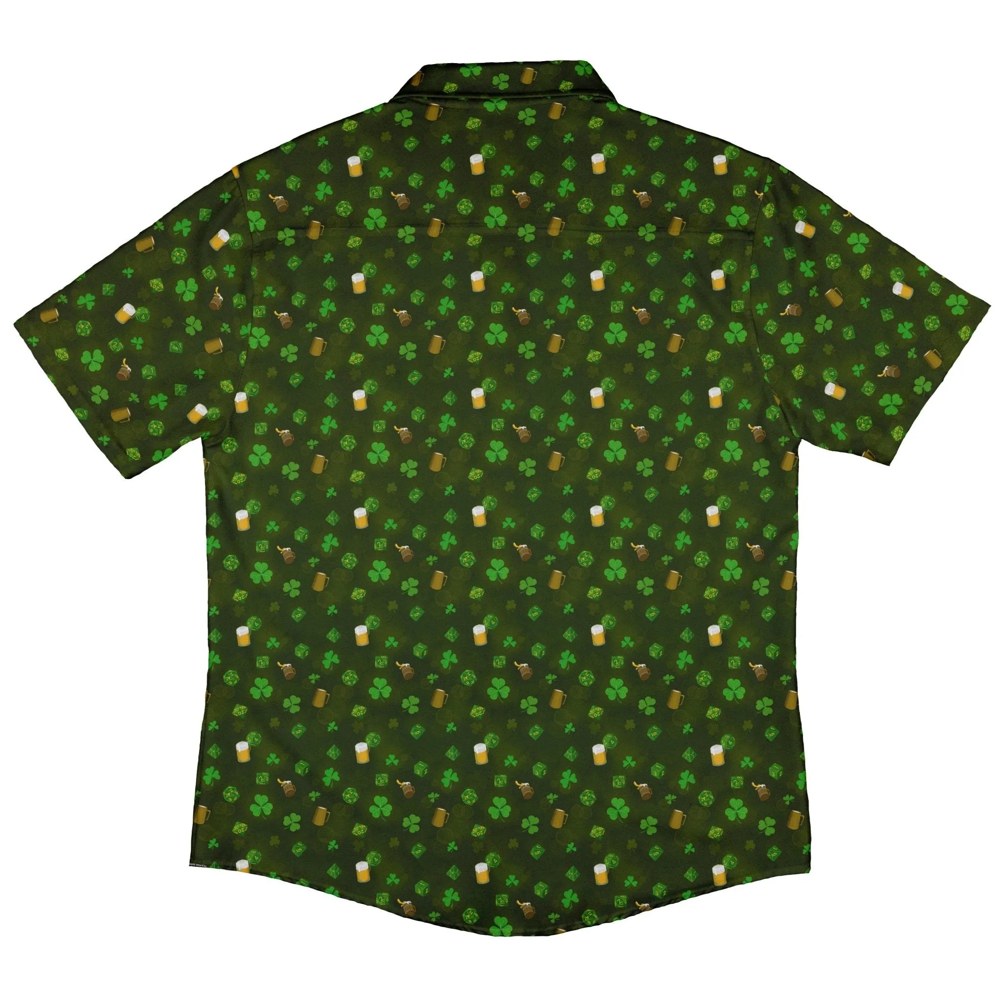 St. Patrick's Day DND Dice Button Up Shirt