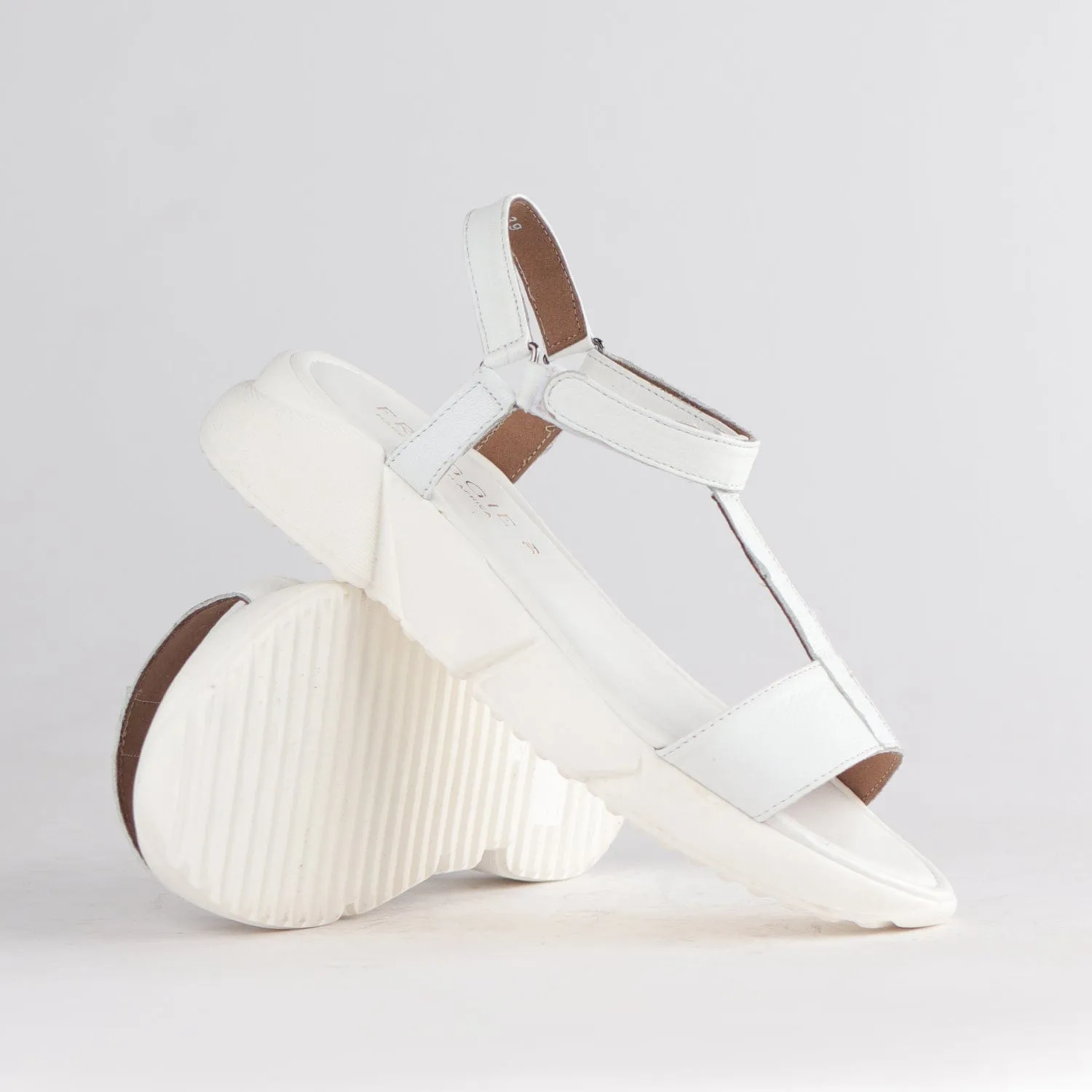 Strap Slingback Sandal in White - 12685