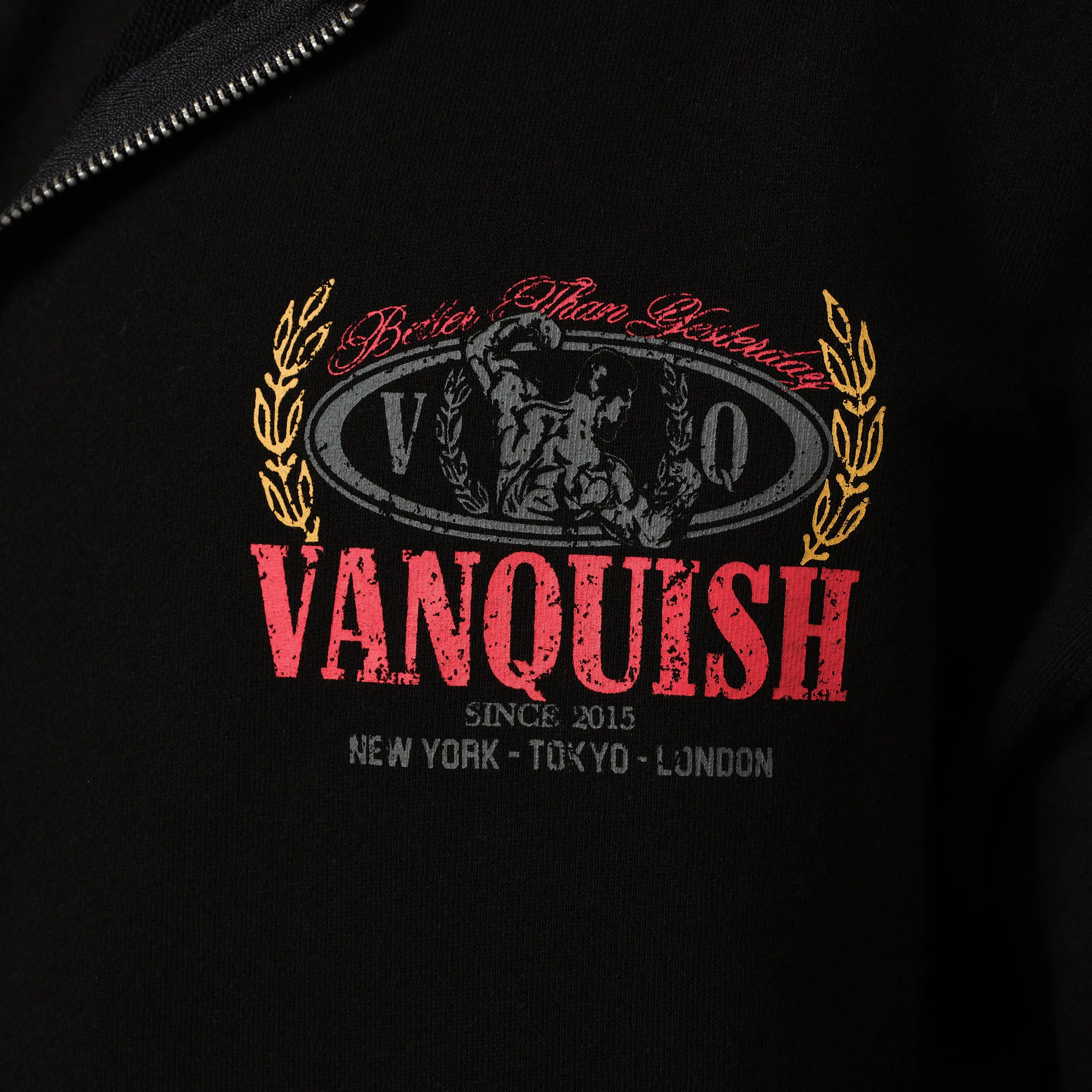 Vanquish Trophy Black Zip Oversized Hoodie