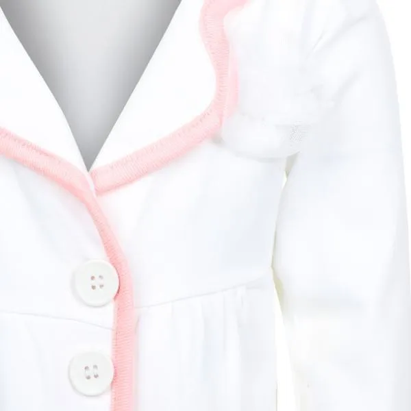 WHITE BABY GIRLS LONG SLEEVE JACKET