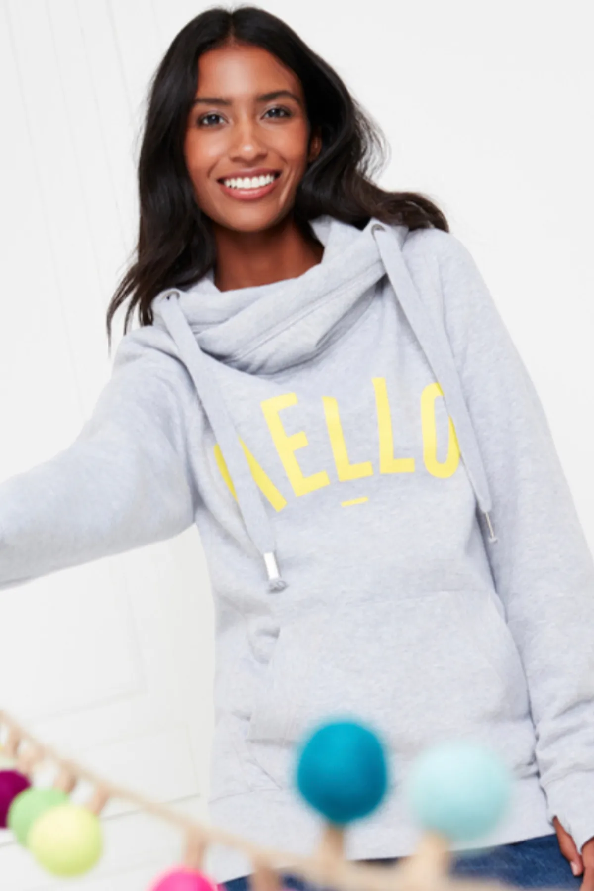 Yellow Hello Hoodie